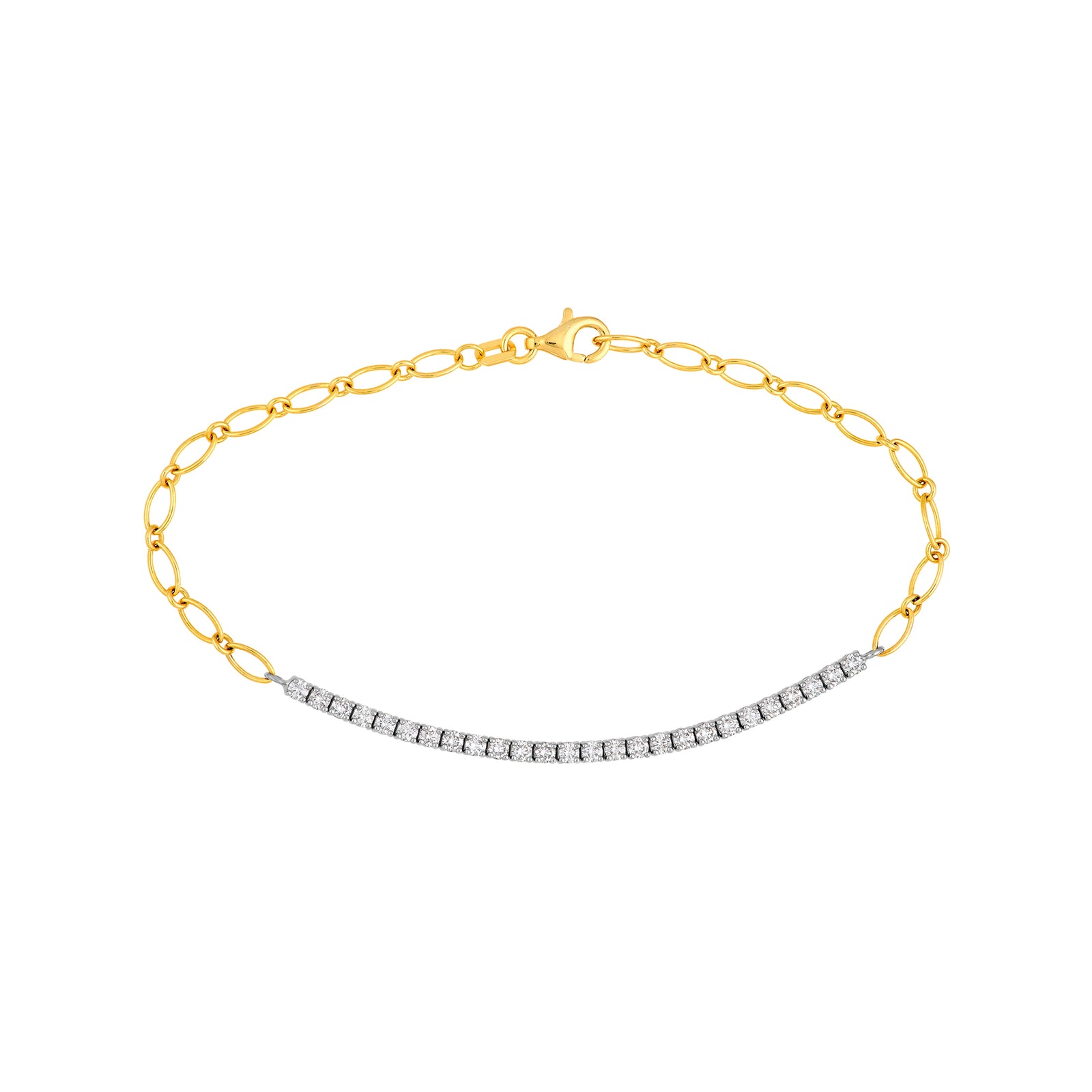 3/4tcw Diamond Oval Link Tennis Bracelet