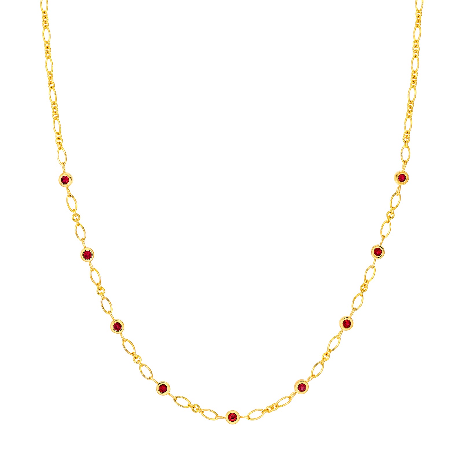 Ruby Station Oval Chain Necklace