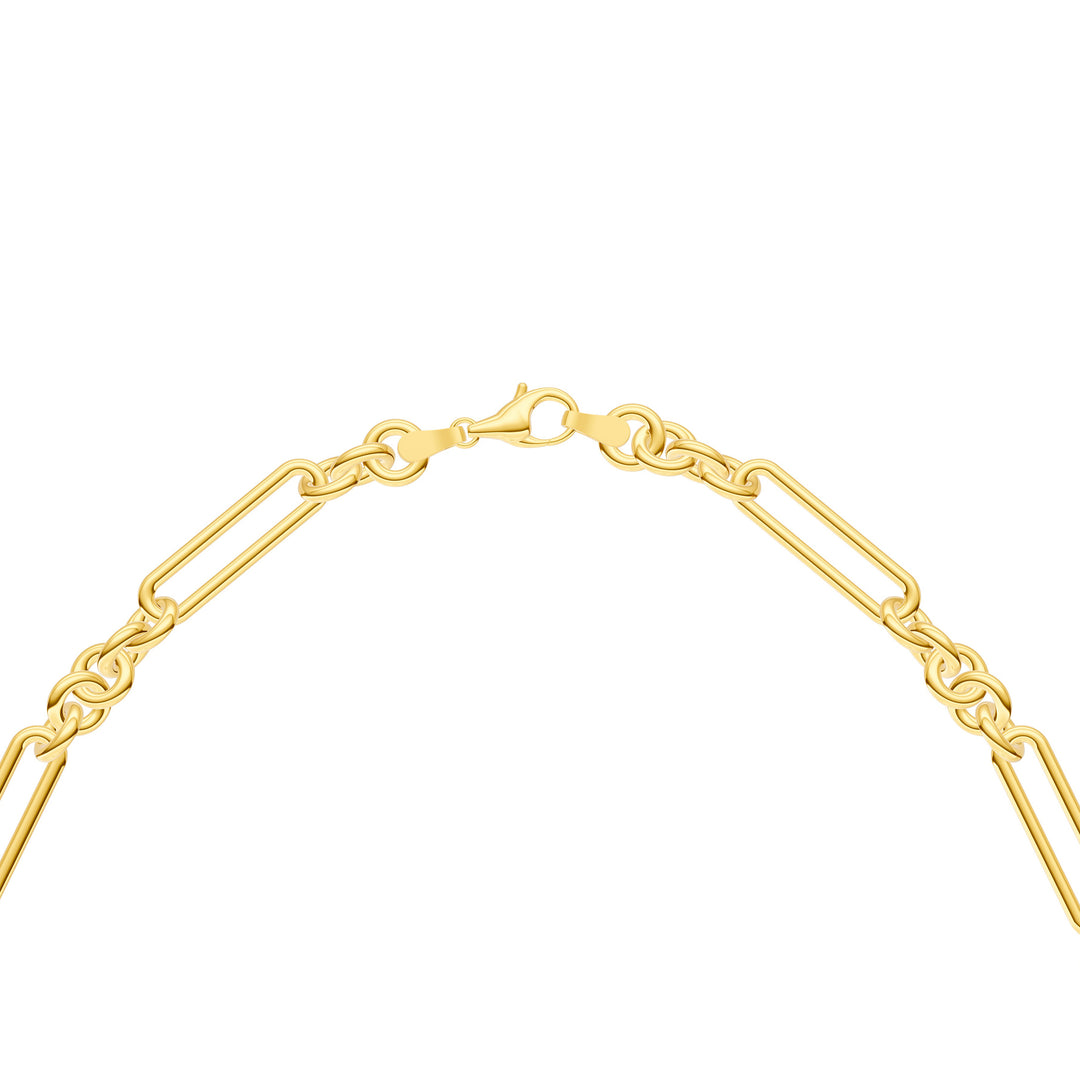 3/4tcw RD Pink Morganite 5+1 Link Necklace