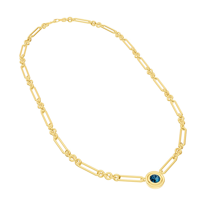 7/8tcw London Blue 5+1 Link Necklace