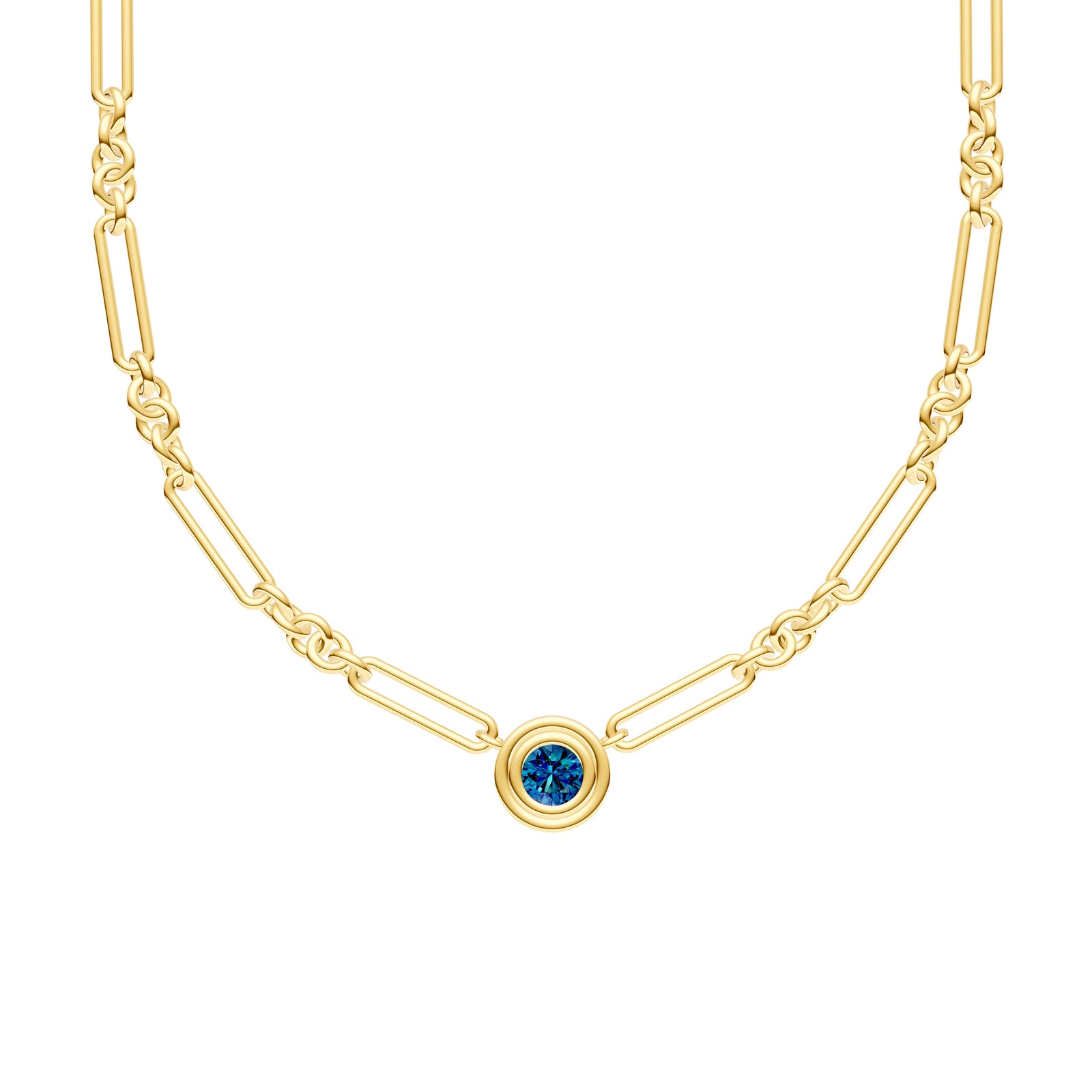 7/8tcw London Blue 5+1 Link Necklace