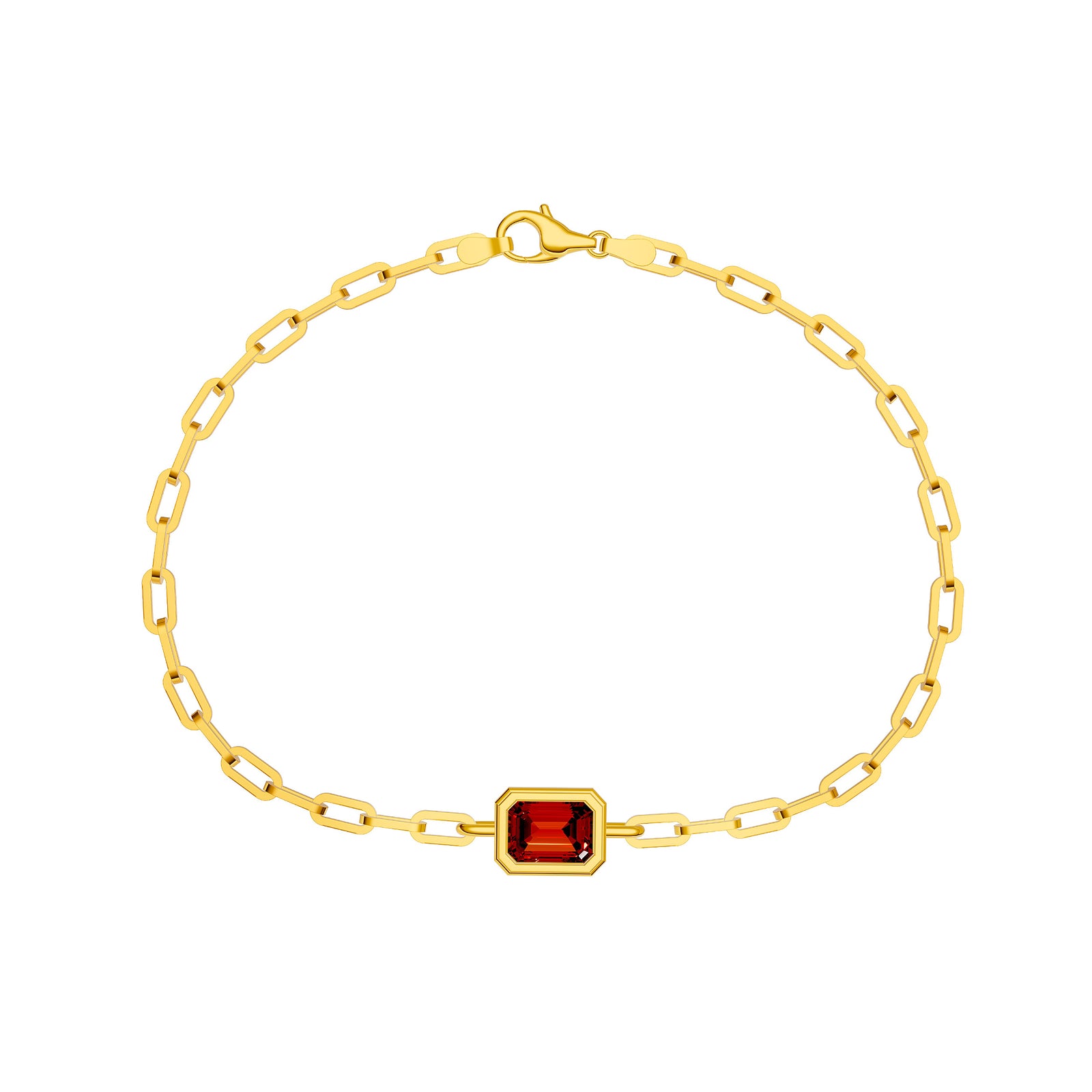 Emerald Red Garnet Pendant Forzentina Bracelet