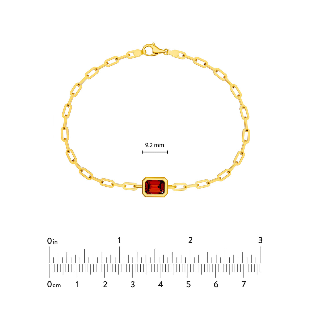 Emerald Red Garnet Pendant Forzentina Bracelet