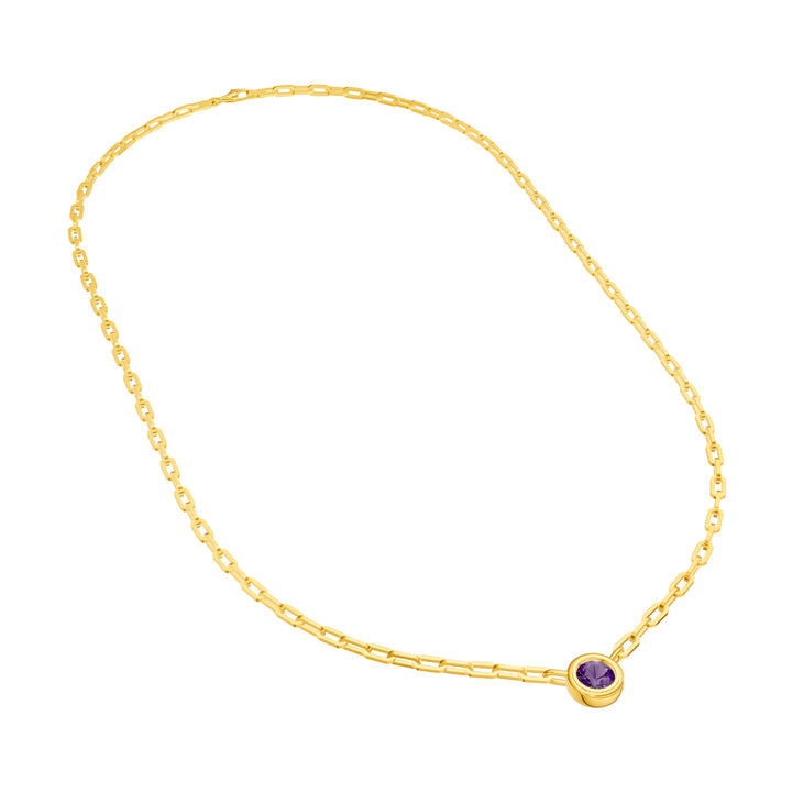 Round Purple Amethyst Forzentina Necklace