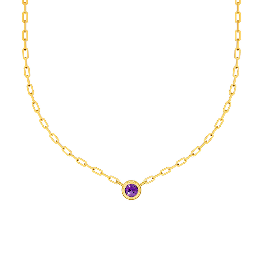 Round Purple Amethyst Forzentina Necklace