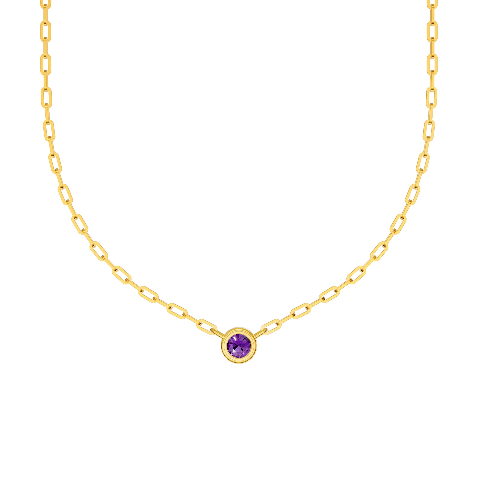 Round Purple Amethyst Forzentina Necklace