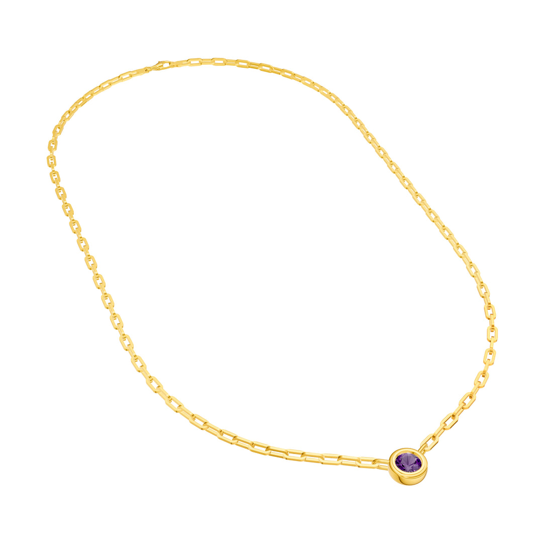 Round Purple Amethyst Forzentina Necklace