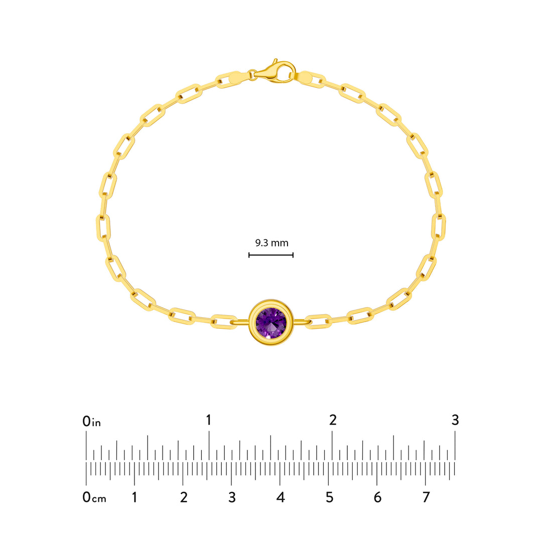 Round Purple Amethyst Forzentina Bracelet