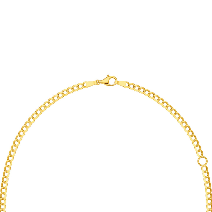 Emerald Pink Morganite Curb Necklace