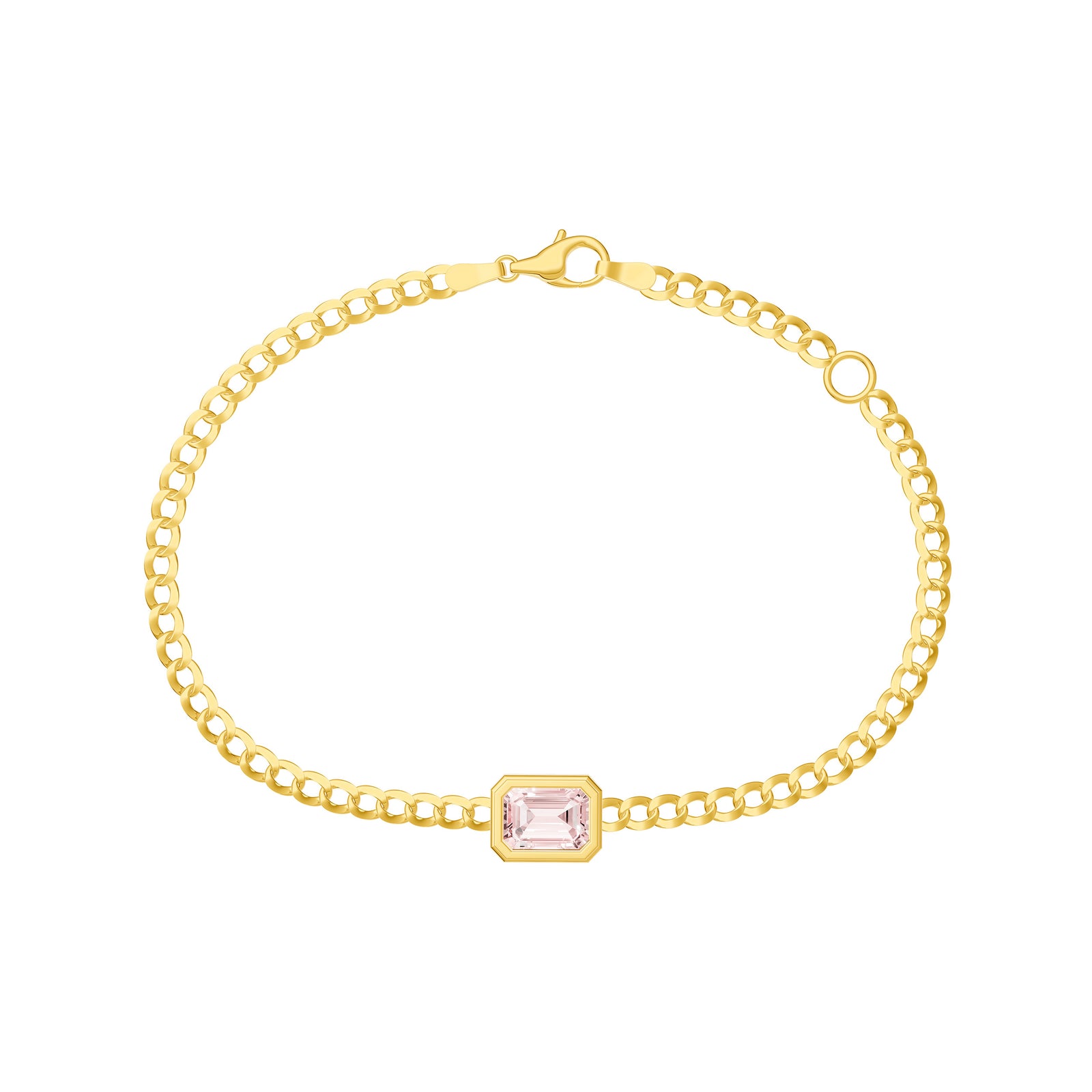 Emerald Pink Morganite Forzentina Bracelet