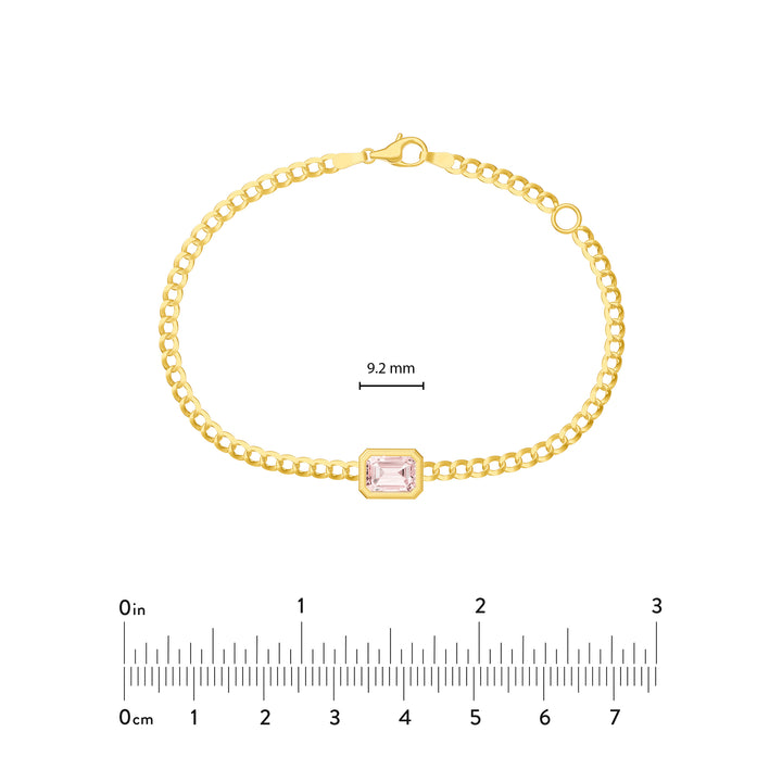 Emerald Pink Morganite Forzentina Bracelet