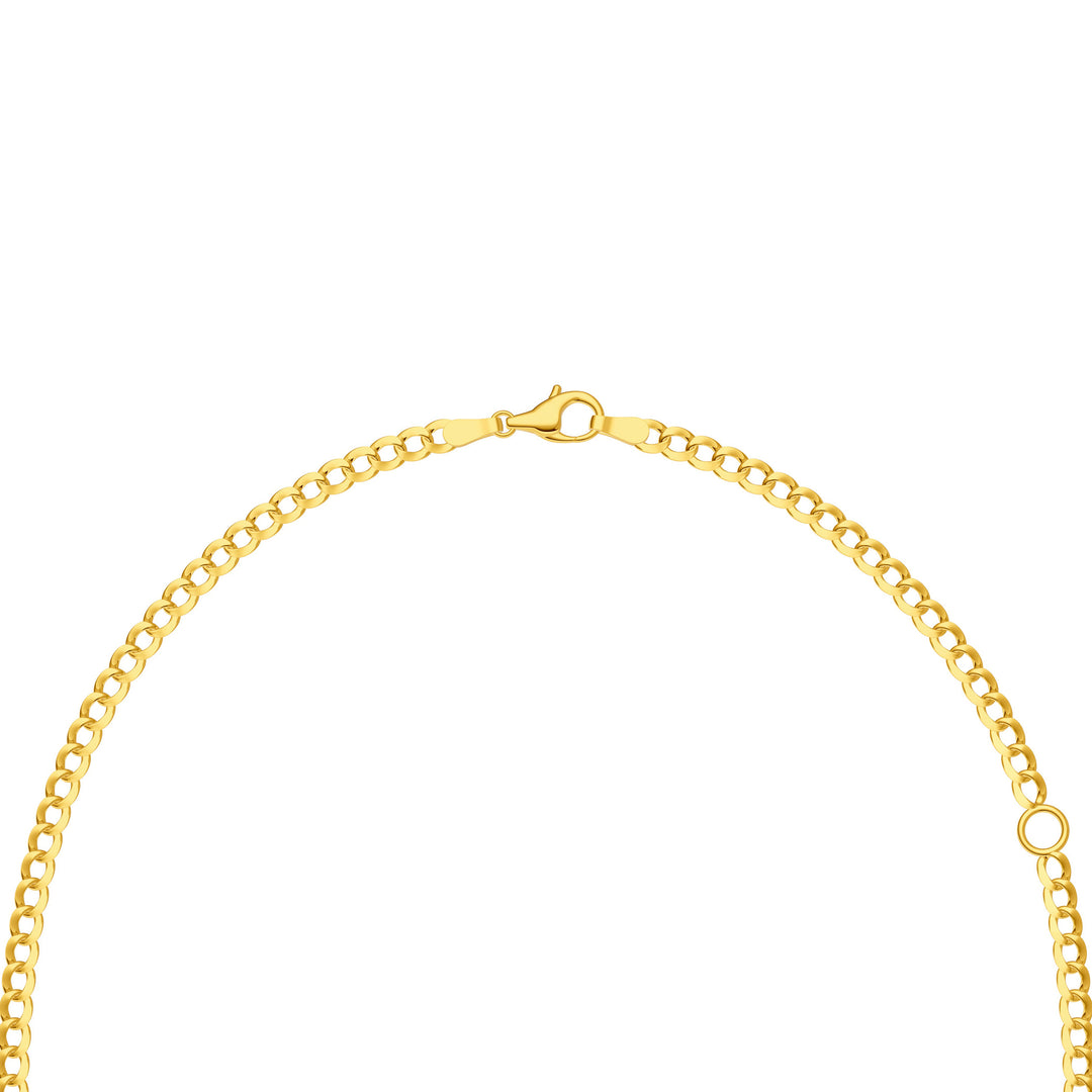Oval Citrine Curb Necklace