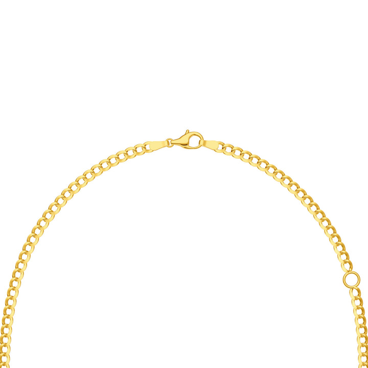 Oval Sky Blue Topaz Curb Necklace