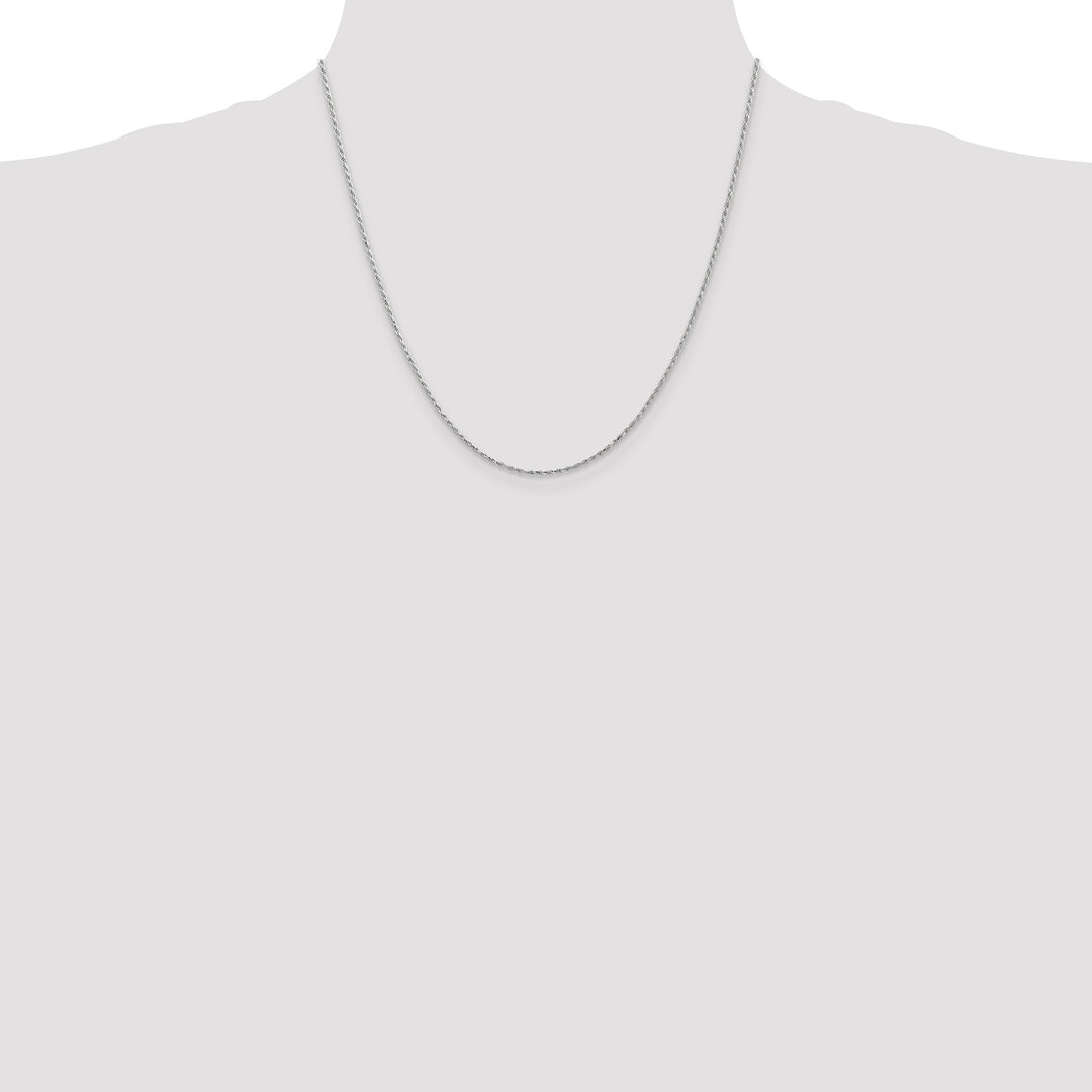 14k WG 1.30mm D/C Machine-made Rope Chain