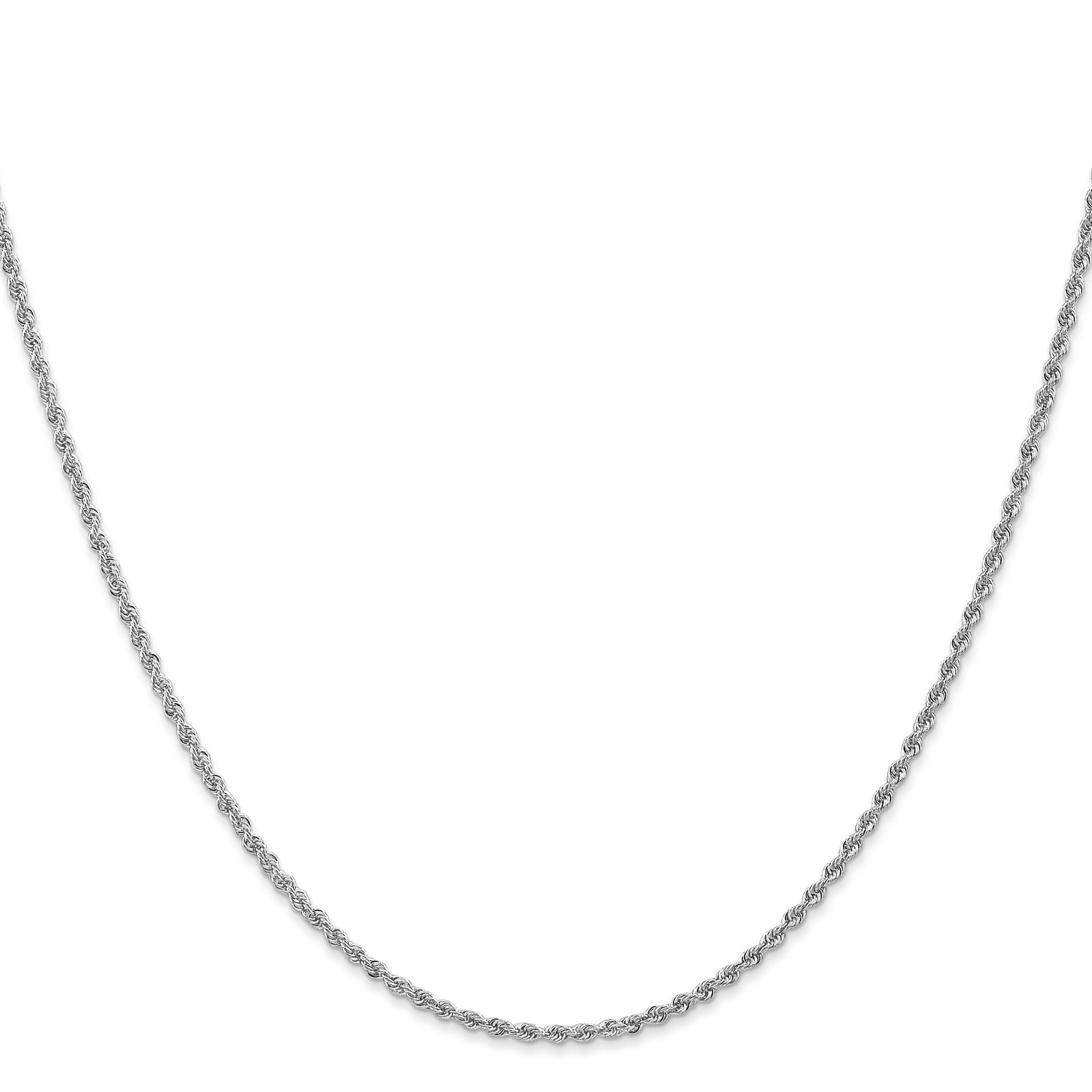 14k WG 1.5mm Regular Rope Chain