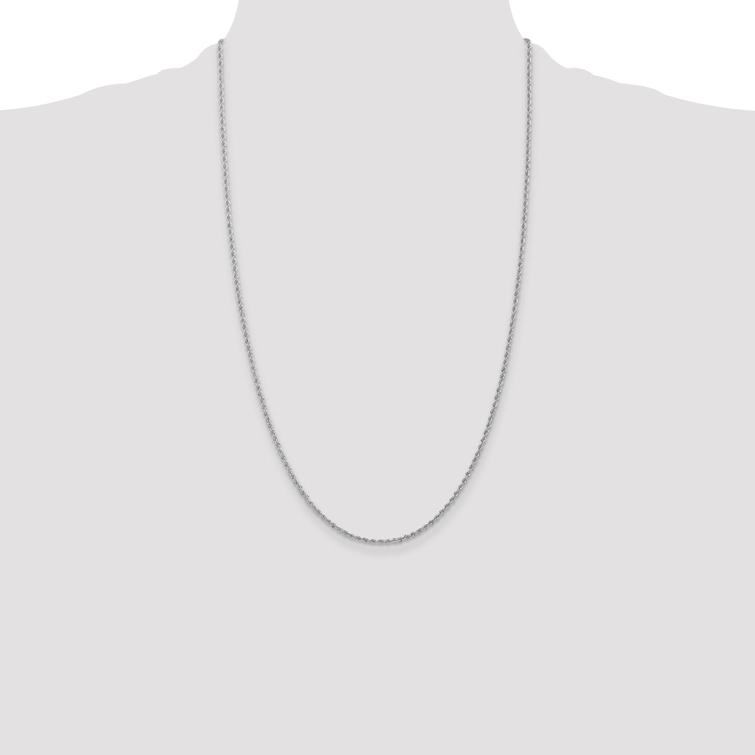 14k WG 1.5mm Regular Rope Chain