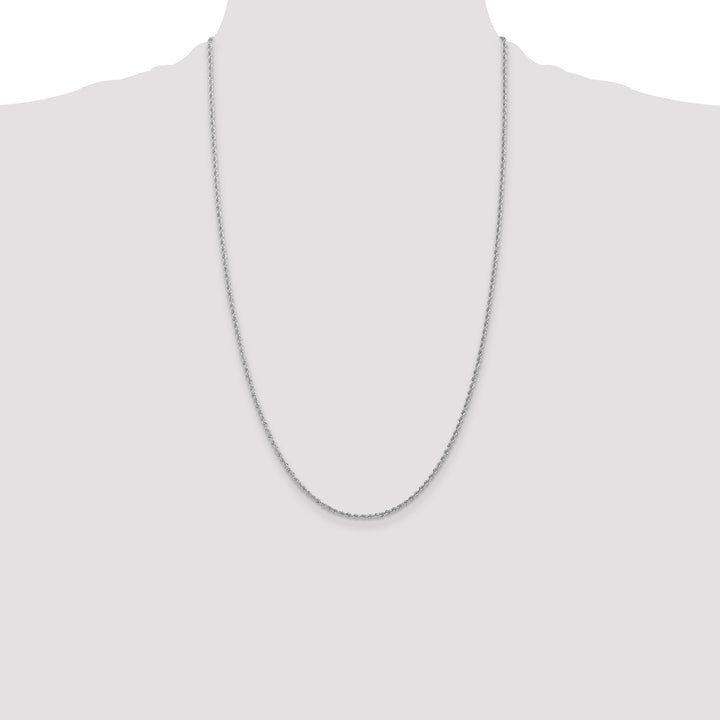 14k WG 1.5mm Regular Rope Chain