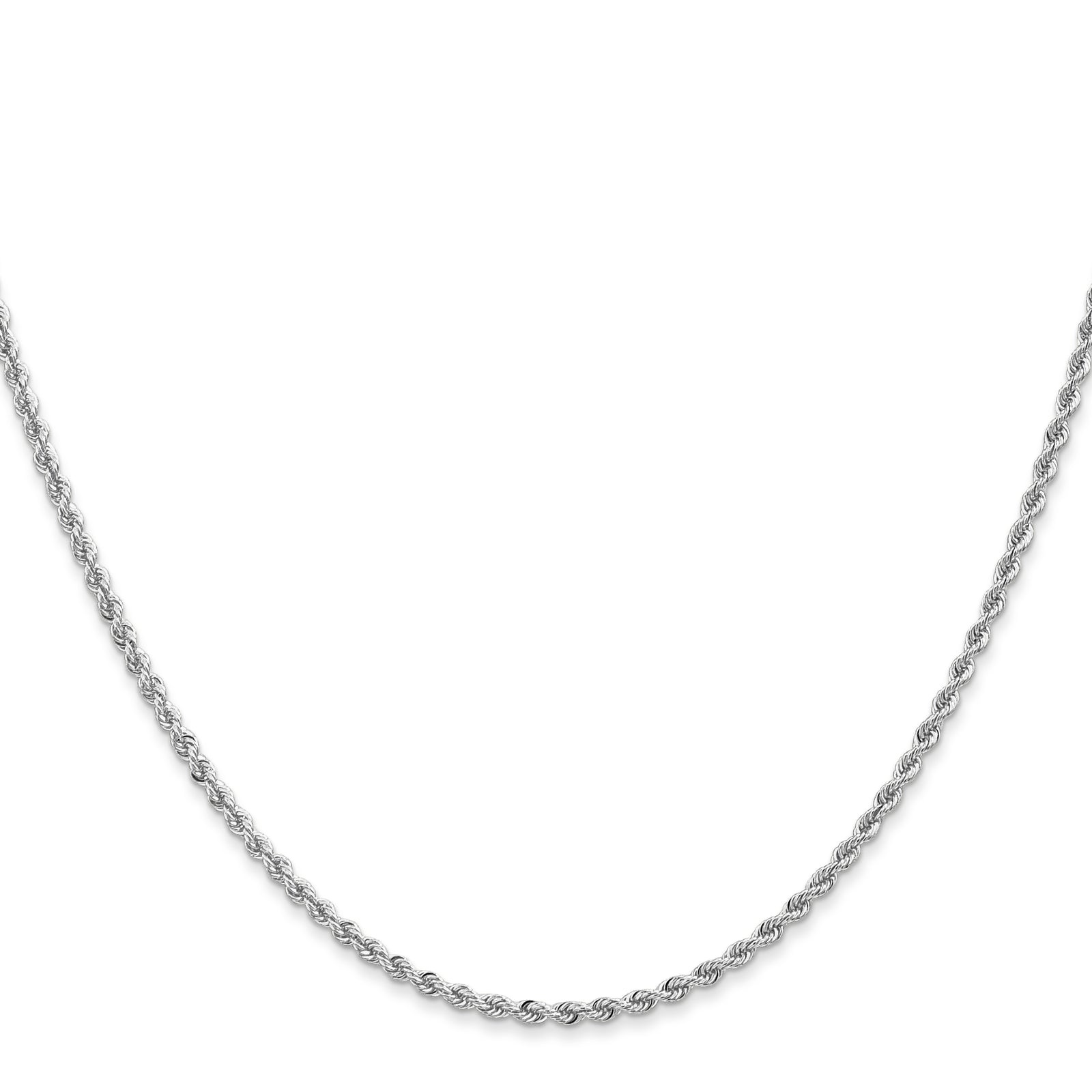 14k WG 2.0mm Regular Rope Chain