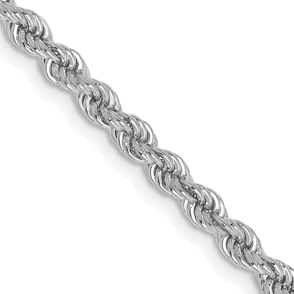 14K WG 2.75mm Regular Rope Chain