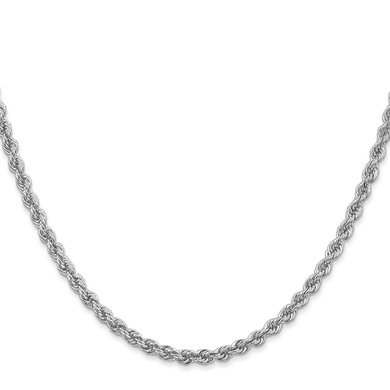 14k WG 3.0mm Regular Rope Chain