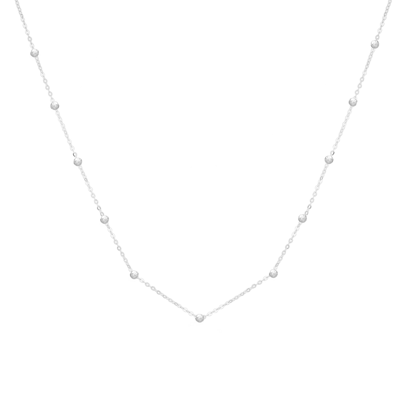 14K Saturn Bead Chain Necklace