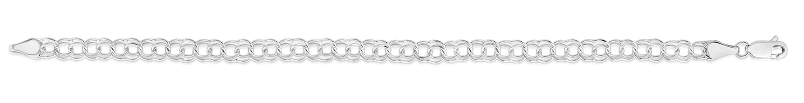 14K Gold Small Double Link Charm Bracelet