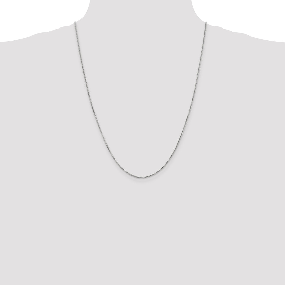 14k White Gold .9mm Franco Chain