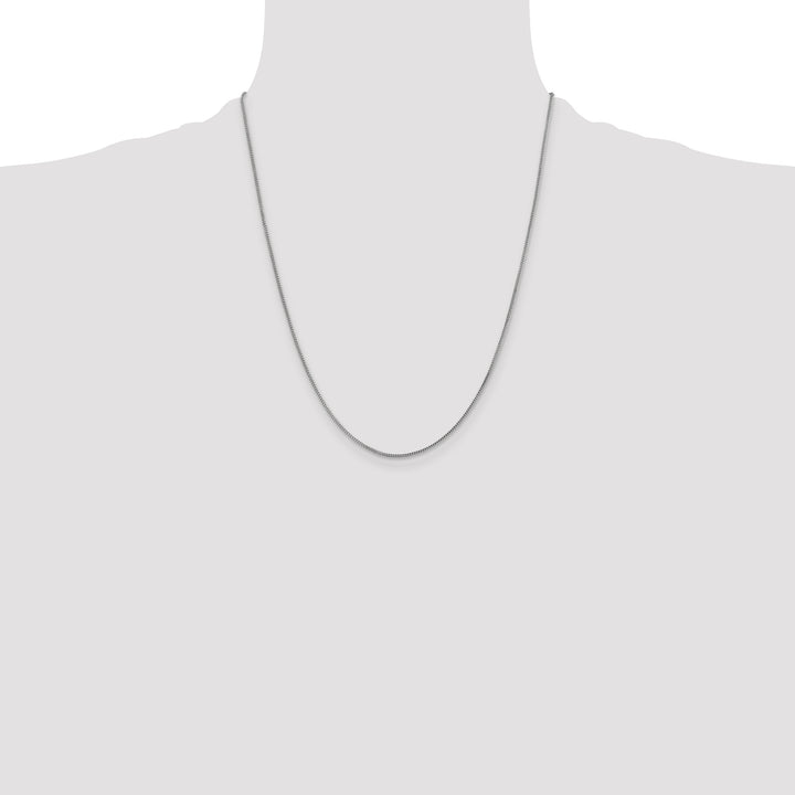 14k White Gold .9mm Franco Chain