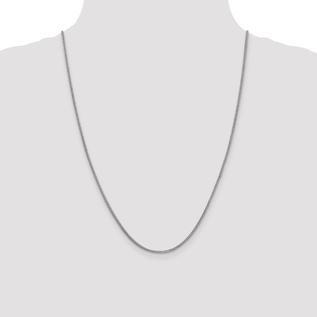14k White Gold 1.3mm Franco Chain