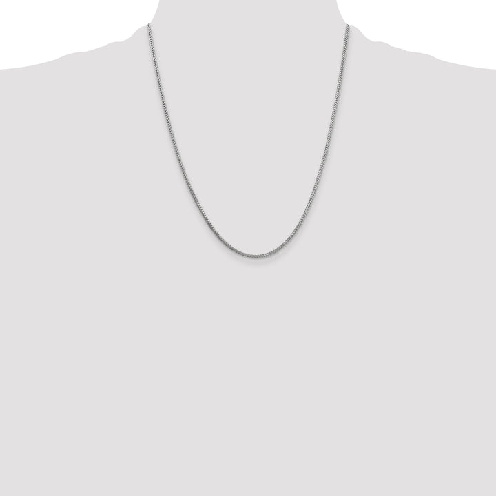14k White Gold 1.3mm Franco Chain