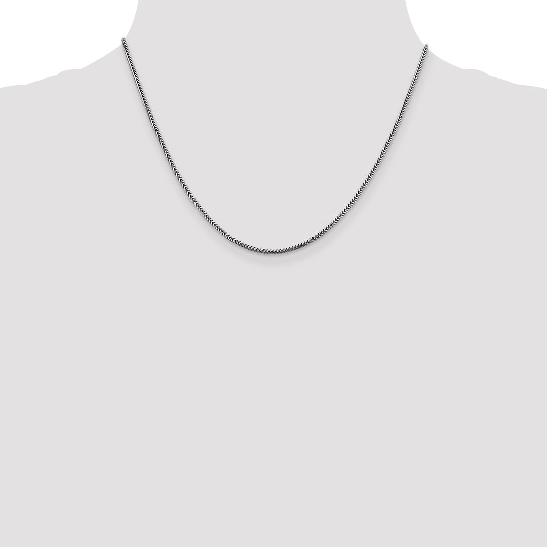 14k White Gold 1.4mm Franco Chain
