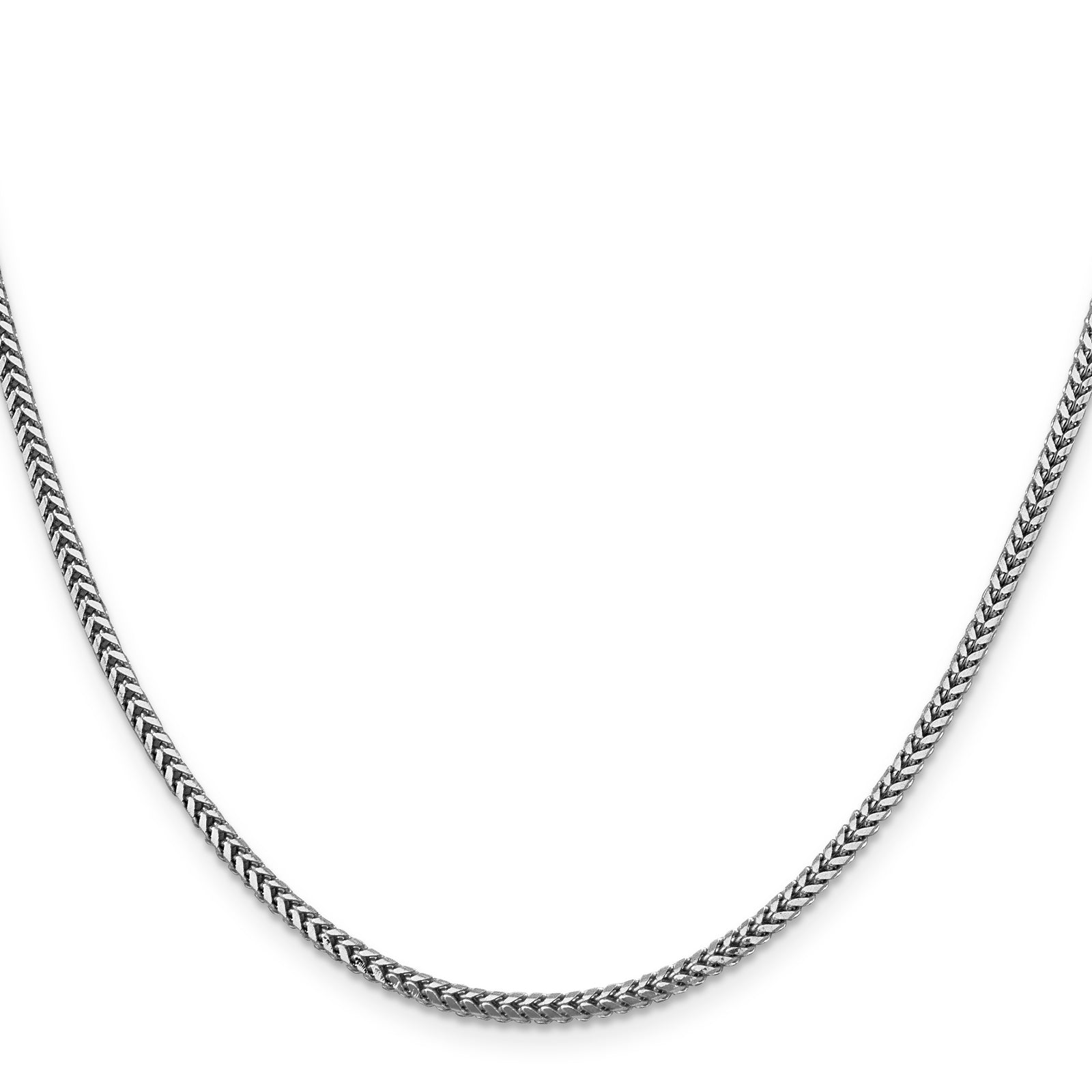 14k White Gold 2.3mm Franco Chain