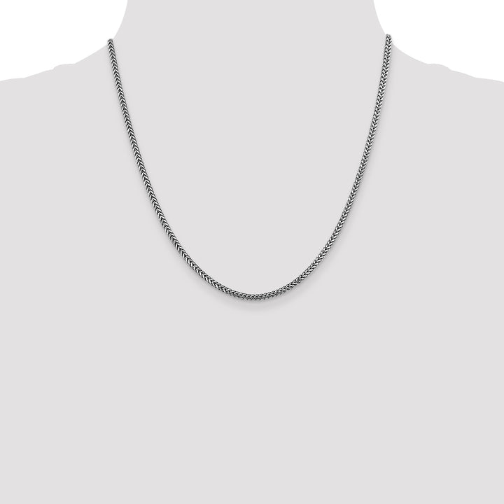 14k White Gold 2.3mm Franco Chain