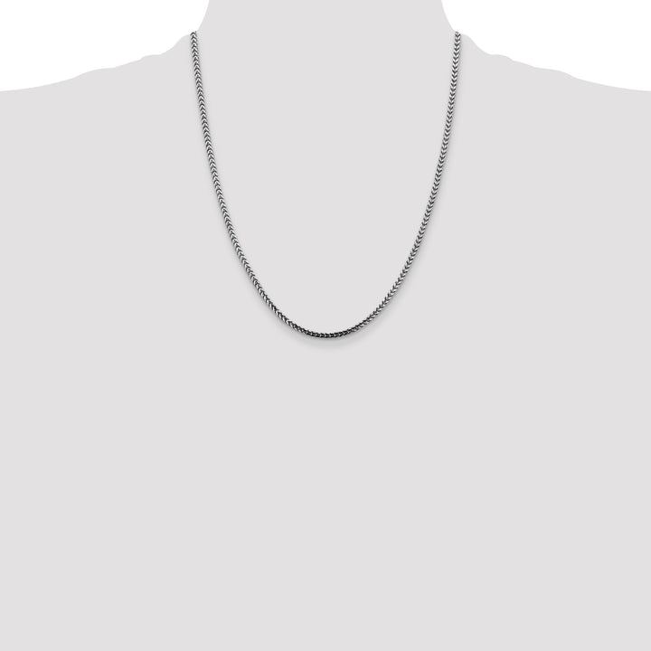 14k White Gold 2.5mm Franco Chain