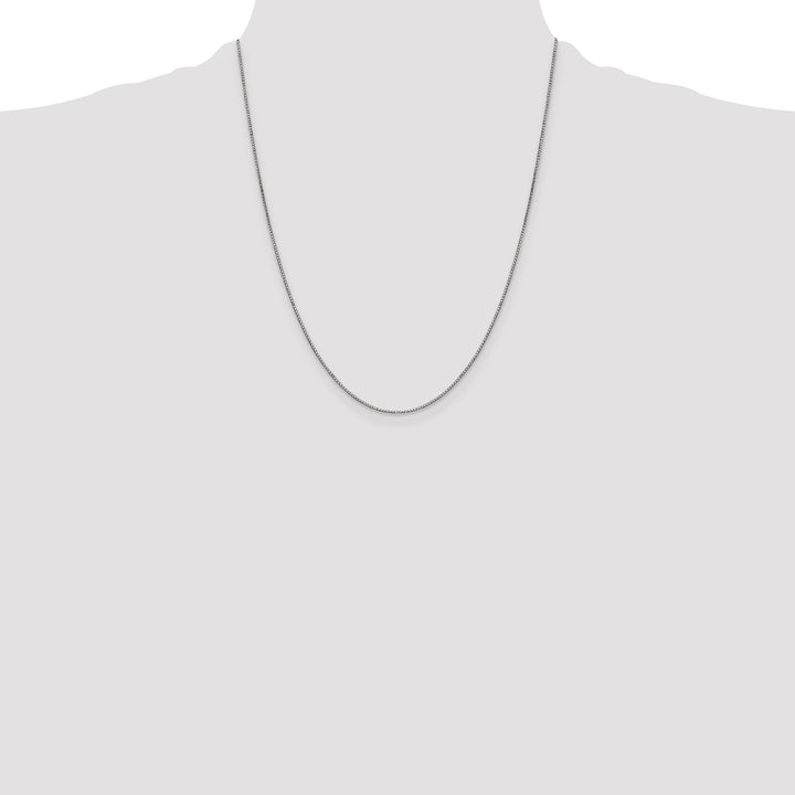 14k White Gold .9mm Box with Lobster Clasp Chain