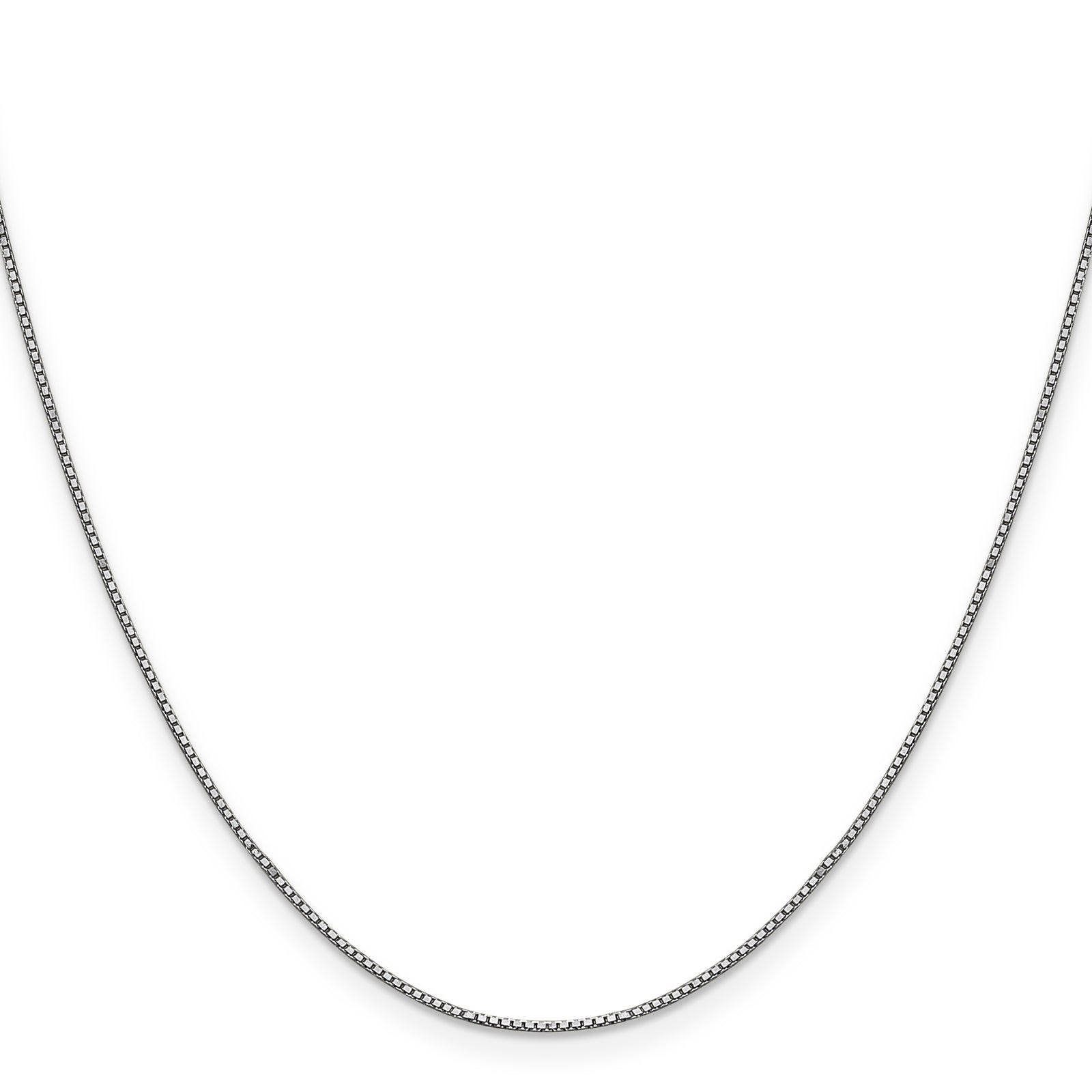 14k White Gold .9mm Box with Lobster Clasp Chain