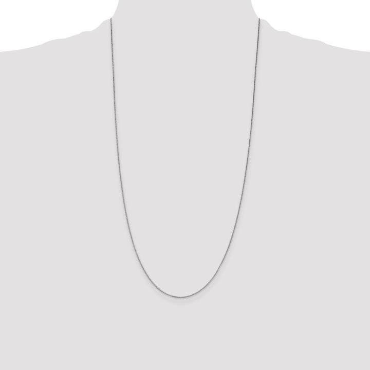 14k White Gold .7mm Box with Lobster Clasp Chain