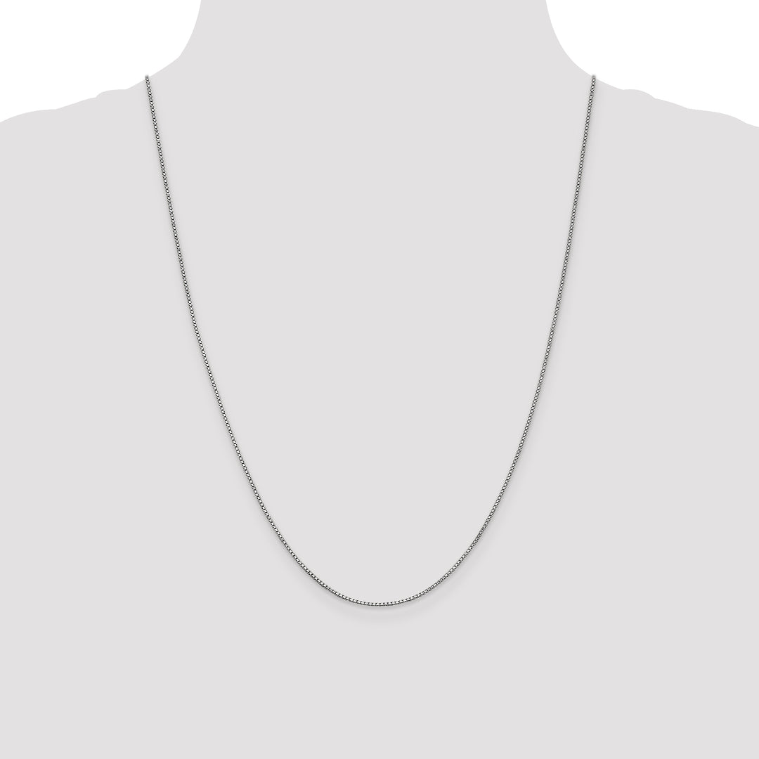 14k White Gold 1mm Box Chain
