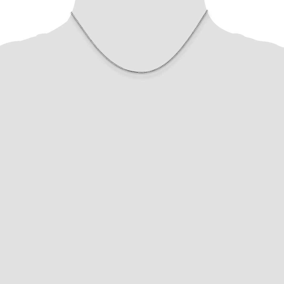 14k White Gold 1.1mm Box Chain