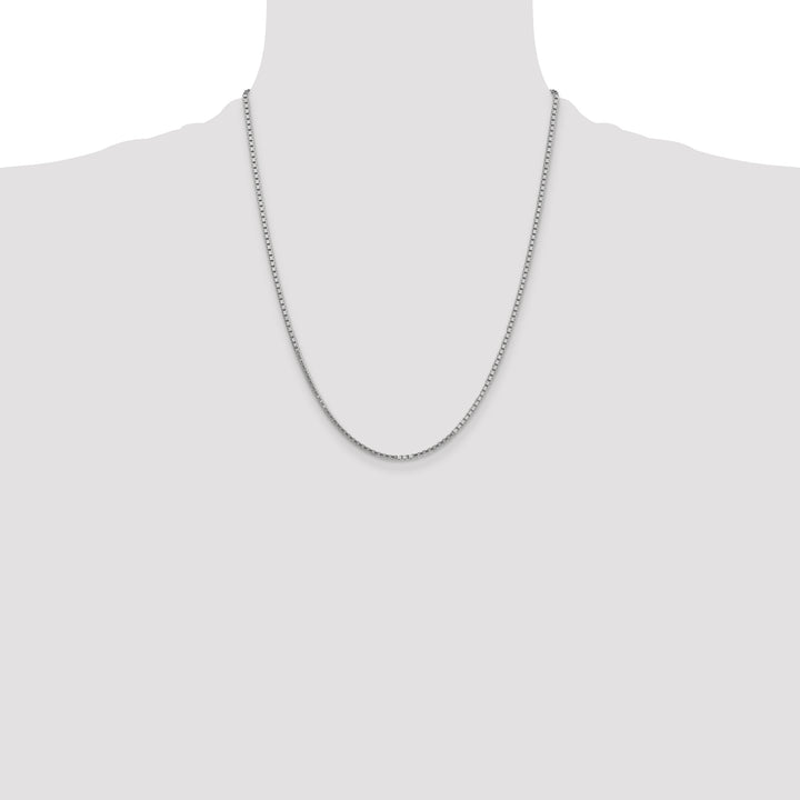 14k White Gold 1.9mm Box Chain