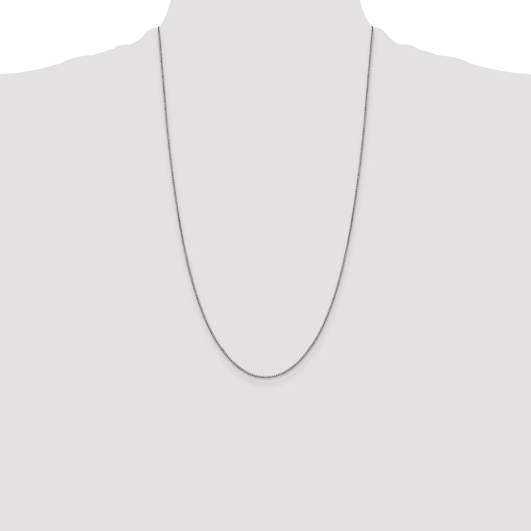 14k White Gold .9mm Box with Lobster Clasp Chain