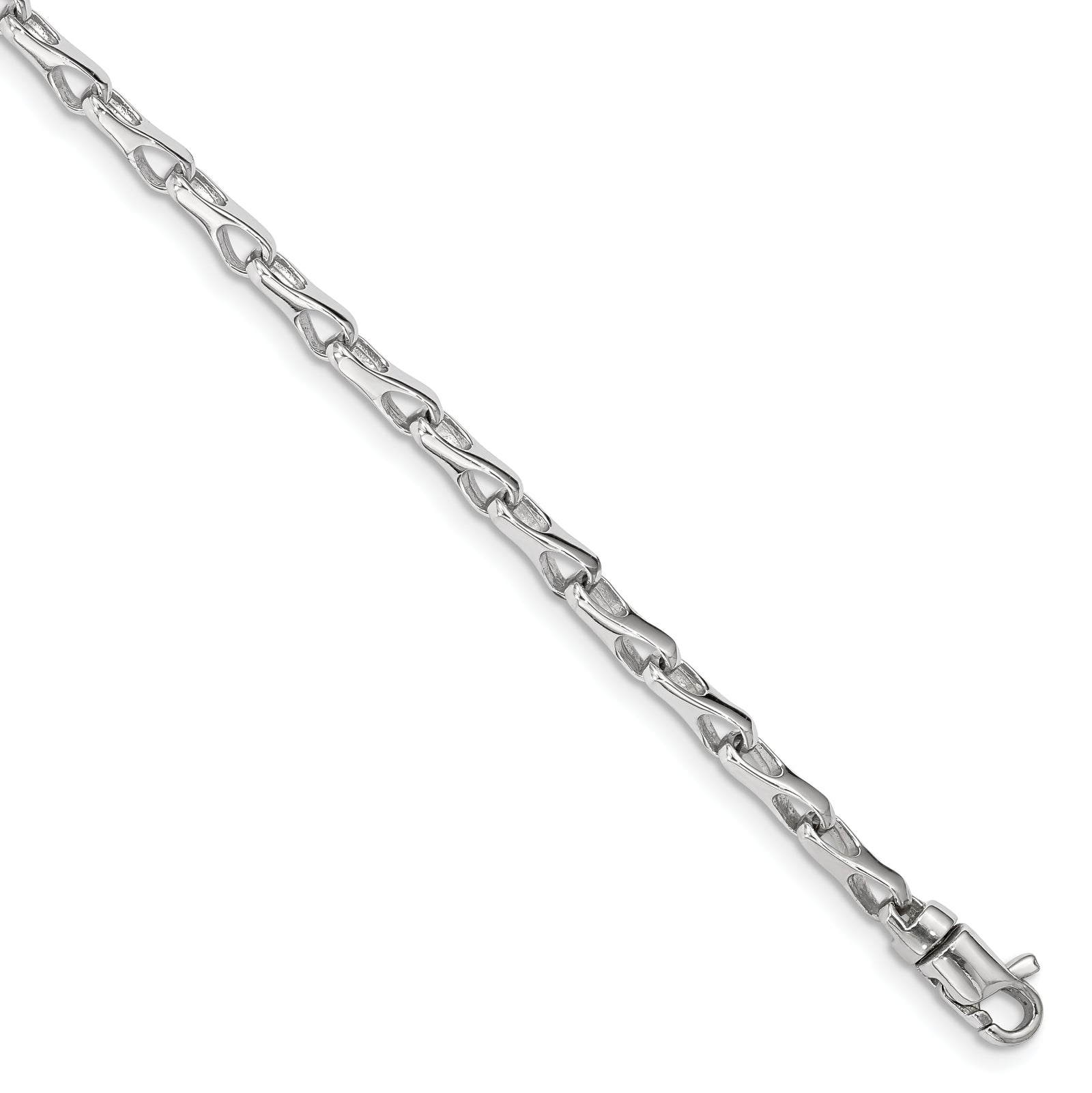 14k WG Hand Polished 3.5mm Fancy Link Chain