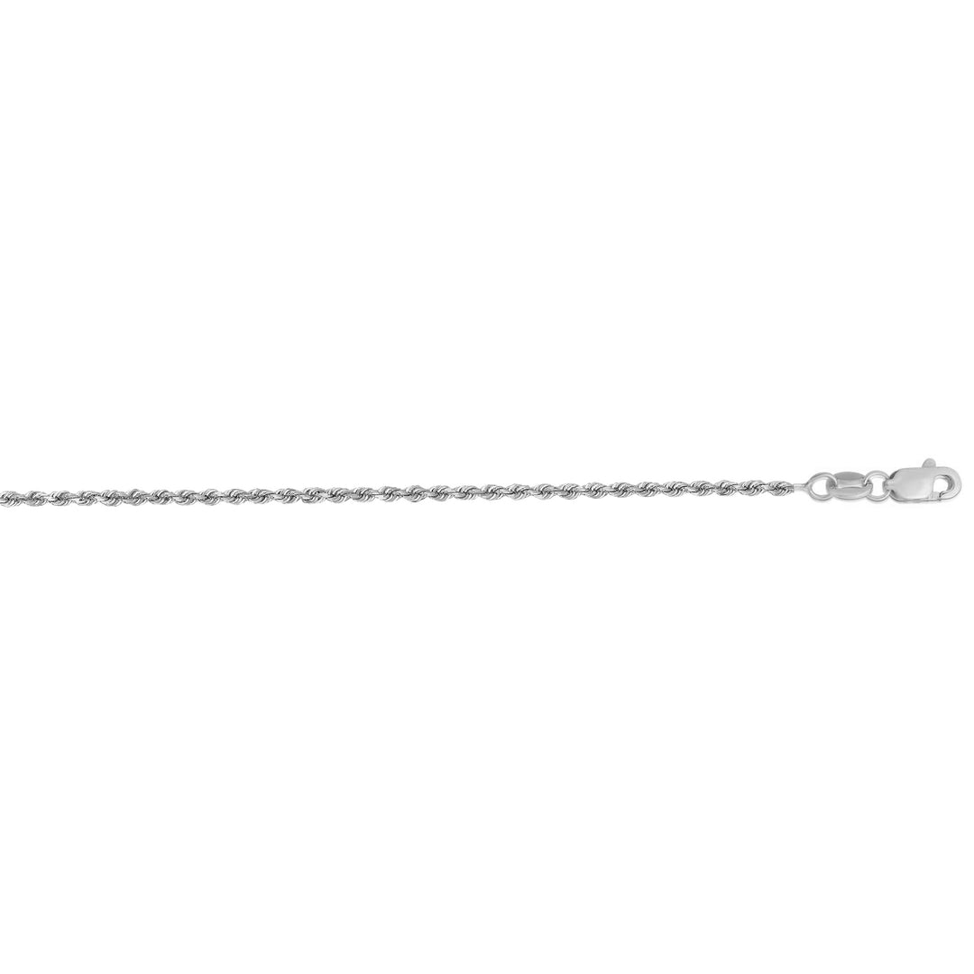 14K Gold 20"" 1.4mm Diamond Cut Royal Rope Chain