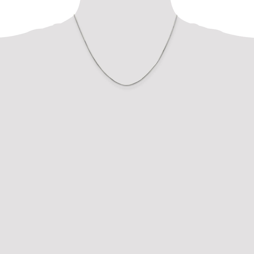 14k White Gold .8mm Octagonal Snake Chain