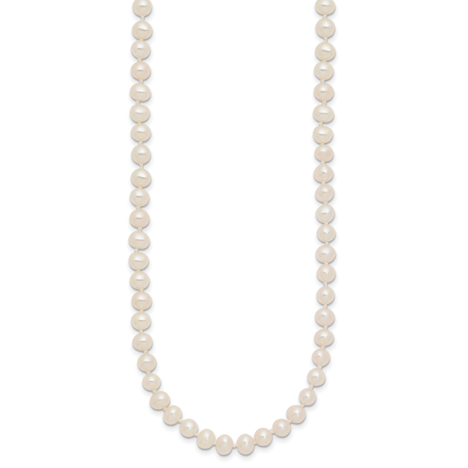14k 4-5mm White Near Round Freshwater Cultured Pearl Necklace