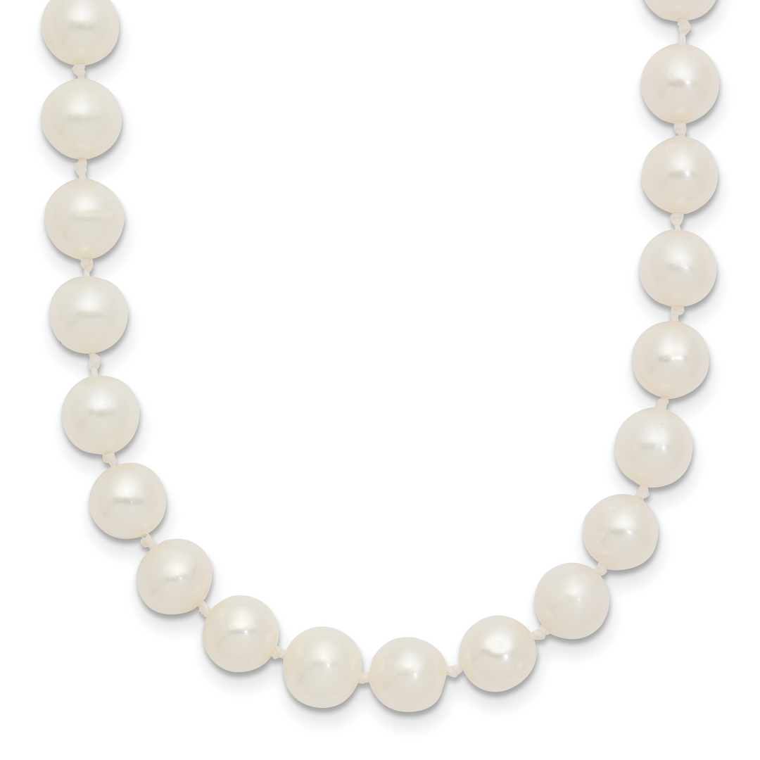 14k WG 6-7mm Near Rnd Wht Freshwater Cultured Pearl 18in Necklace