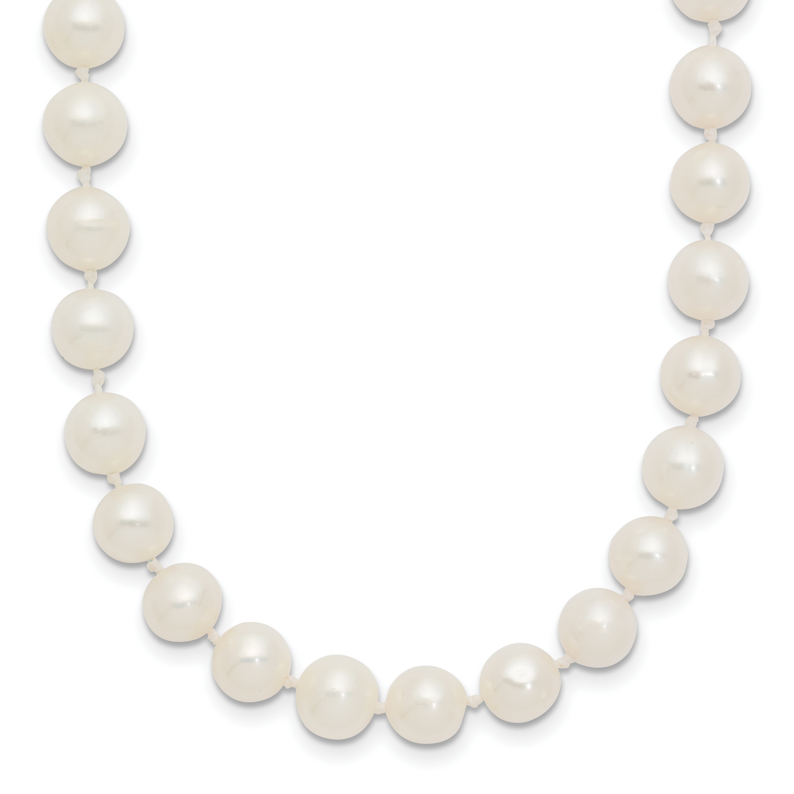 14k WG 6-7mm Near Rnd Wht Freshwater Cultured Pearl 18in Necklace