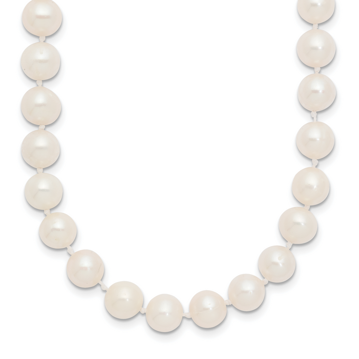 14k WG 7-8mm Near Rnd Wht Freshwater Cultured Pearl 18in Necklace