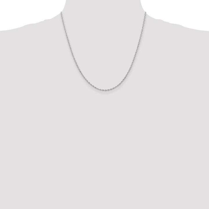 14k White Gold 1.85mm D/C Quadruple Rope Chain