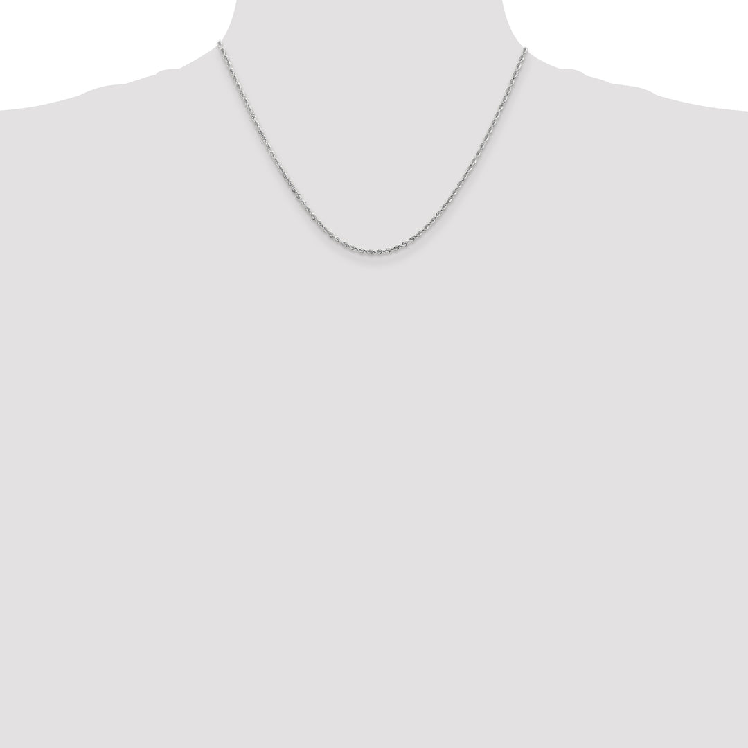 14k White Gold 2.0mm D/C Quadruple Rope Chain